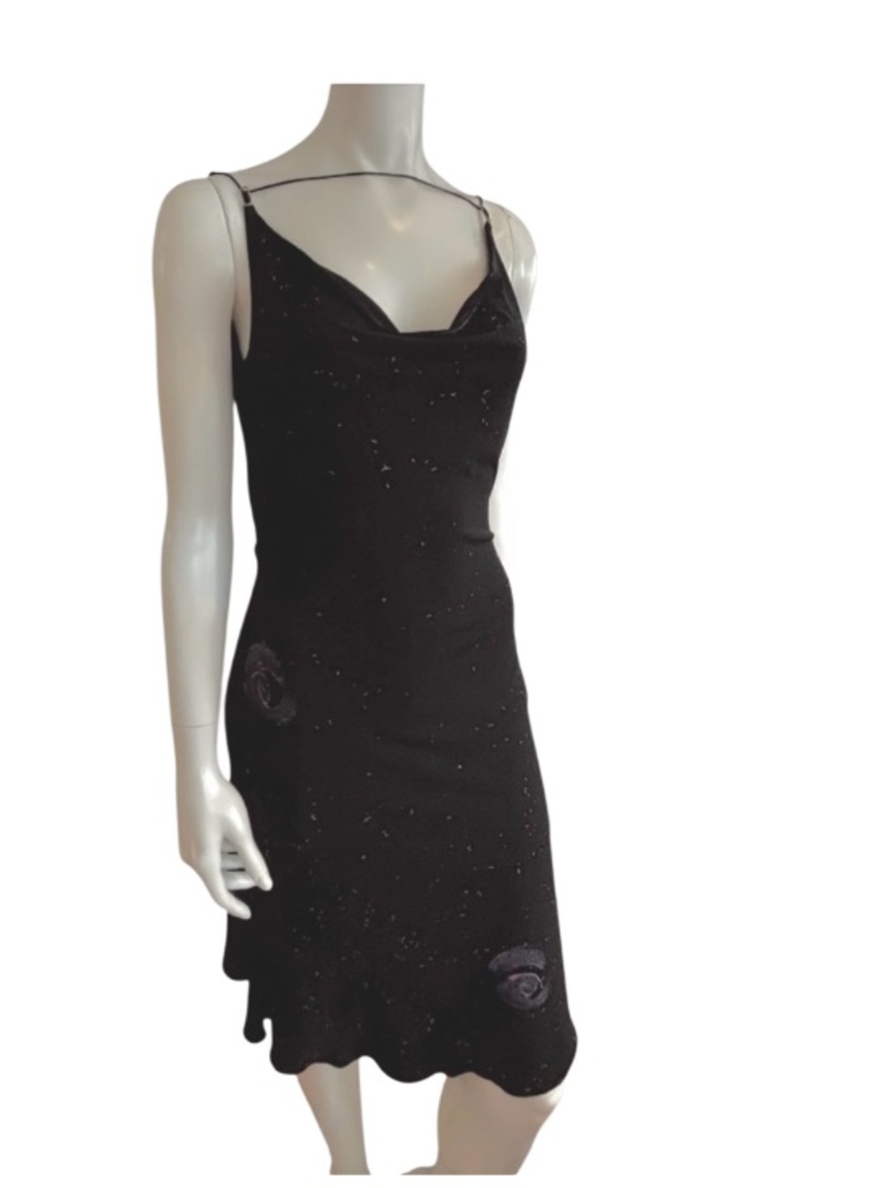 Whimsigoth Y2K Style Black Unique Slip Dress